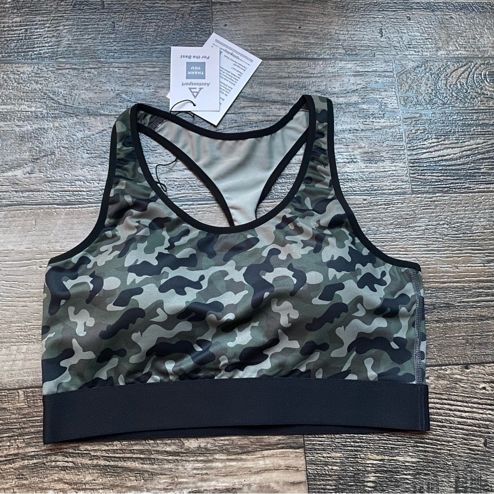 Brand New Camouflage High Performance Sports Bra